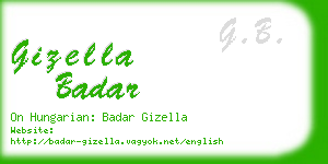 gizella badar business card